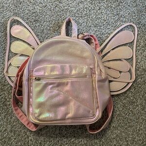 Pink Butterfly Wing Kids Backpack